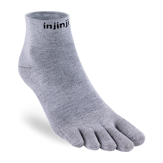 Injinji Trail Midweight Mini-Crew Trail Running Toe Socks - Marina